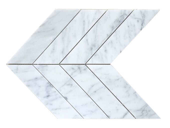 Big sheveron carrara white Marble mosaic Tiles