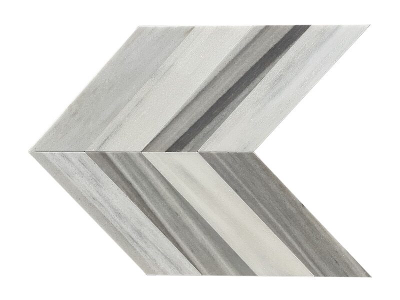 Big sheveron Skyline bluetone Marble mosaic Tiles