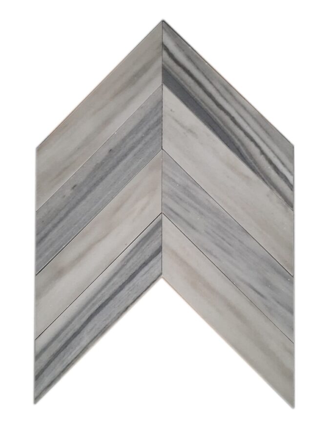 Big sheveron Skyline bluetone Marble mosaic Tiles