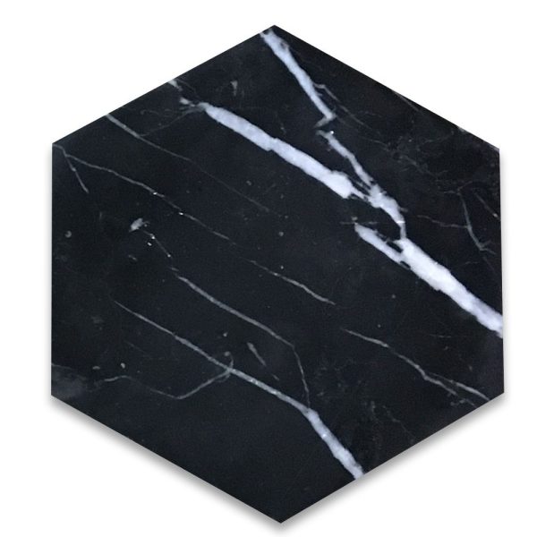 Black Marble Hexagan Tile Italian Tile black