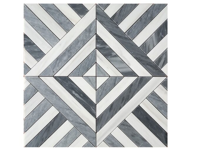 Filed Marble mosaic Tiles, Blackwhite marble mosaic tile