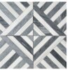 Filed Marble mosaic Tiles, Bardiglio marble mosaic tile