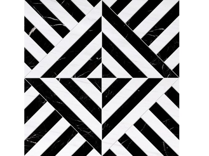 Filed Marble mosaic Tiles, Blackwhite marble mosaic tile