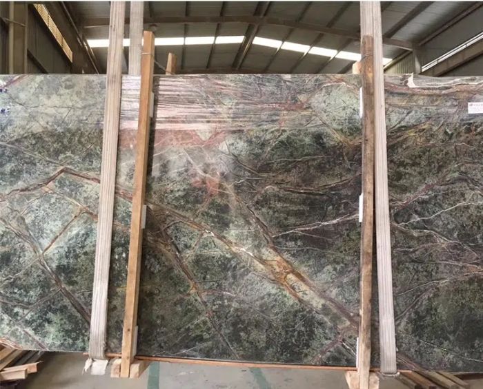 green marble slab natural stone rainforest onyx