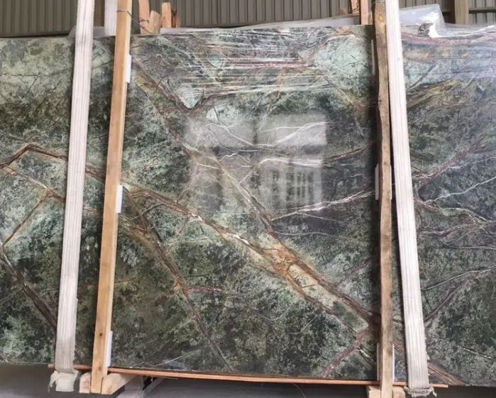 green marble slab natural stone rainforest onyx