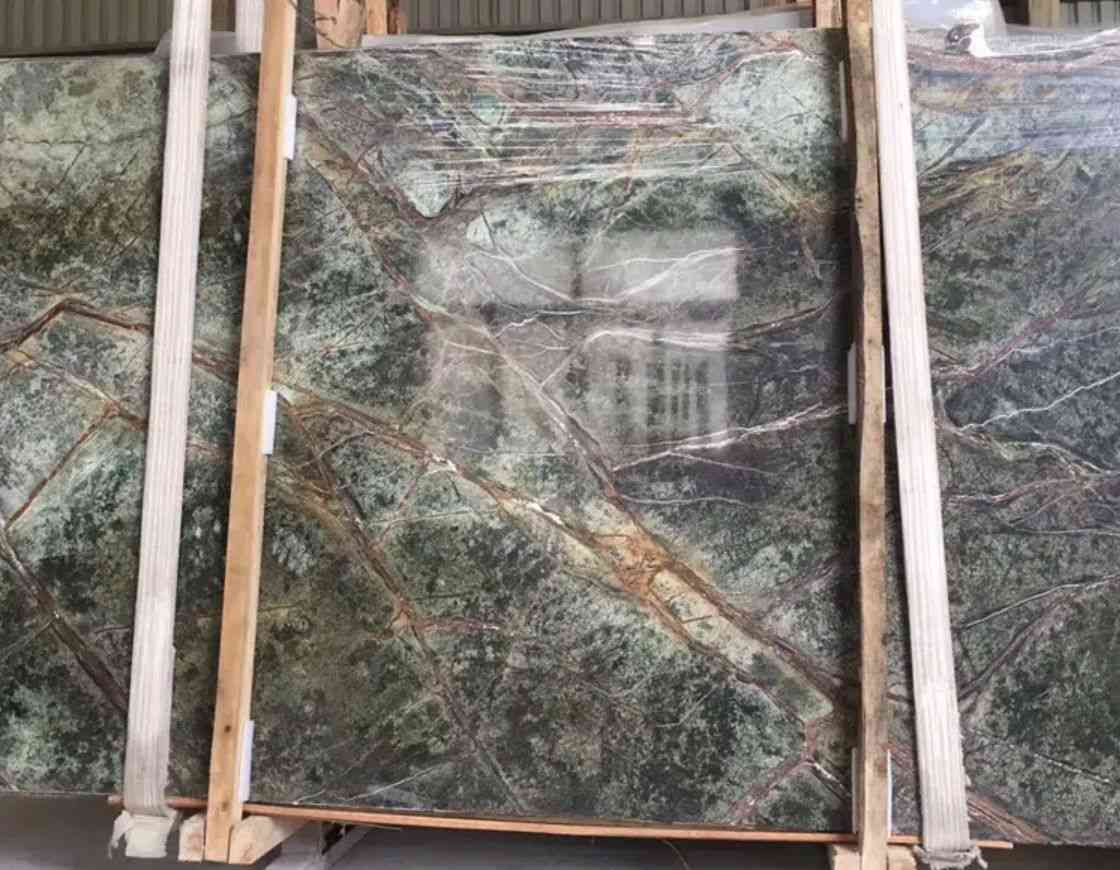 green marble slab natural stone rainforest onyx