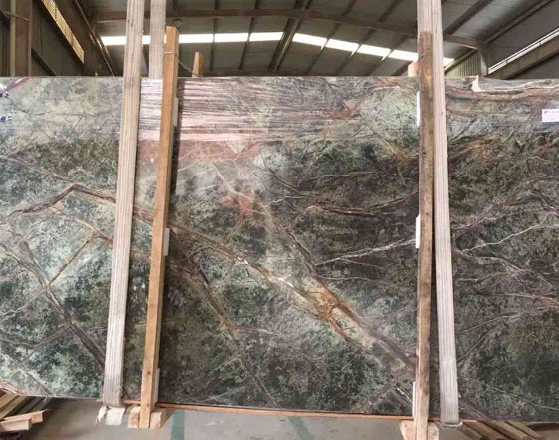 green marble slab natural stone rainforest onyx