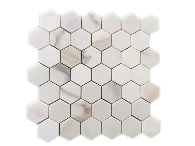 Filed Marble mosaic Tiles, Bardiglio marble mosaic tile