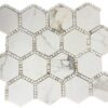 hexagon calacatta Marble mosaic Tiles, Calacatta white marble hexagon mosaic tile