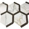 hexagon calacatta Marble mosaic Tiles, Calacatta white marble hexagon mosaic tile
