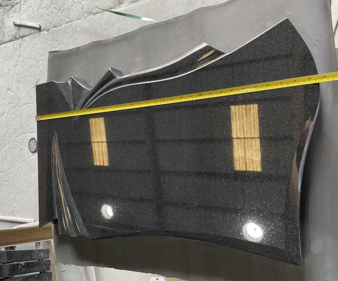 New Shanxi Black Absolutetly Black Headstone Visable Polished