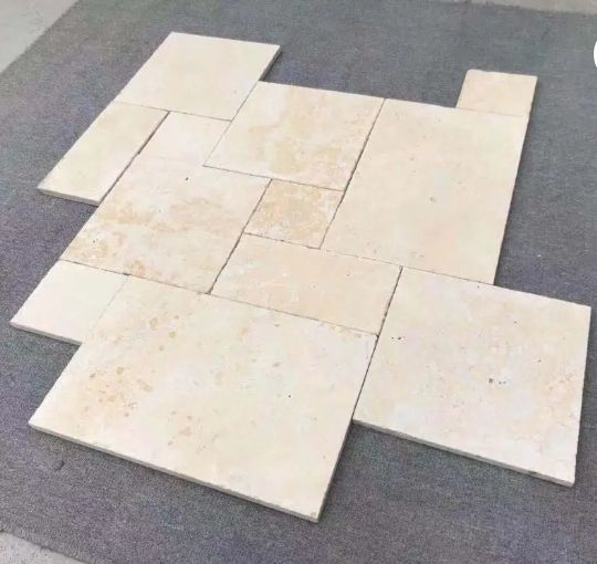 paving beige marble limestone travertine patio kit