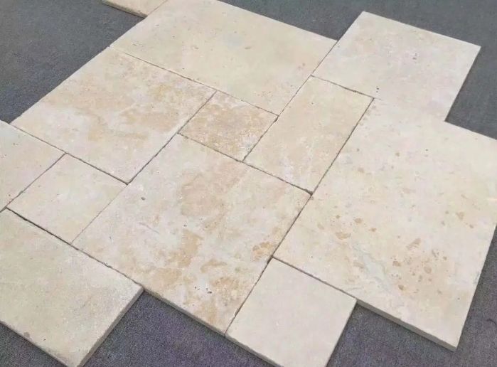 paving beige marble limestone travertine patio kit
