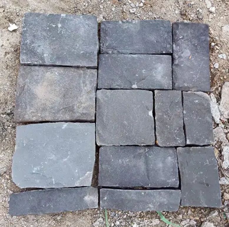 stone driveway paving black cobblestone paver