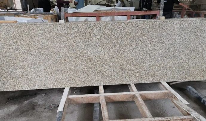 yellow rusty granite tiles slabs paving wall