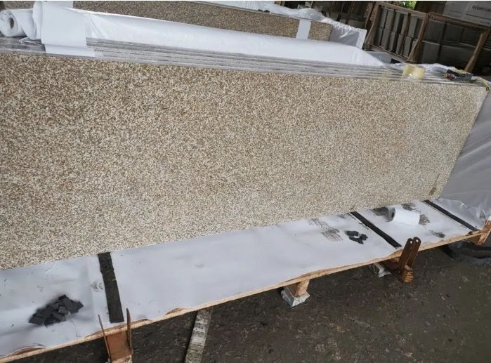 yellow rusty granite tiles slabs paving wall