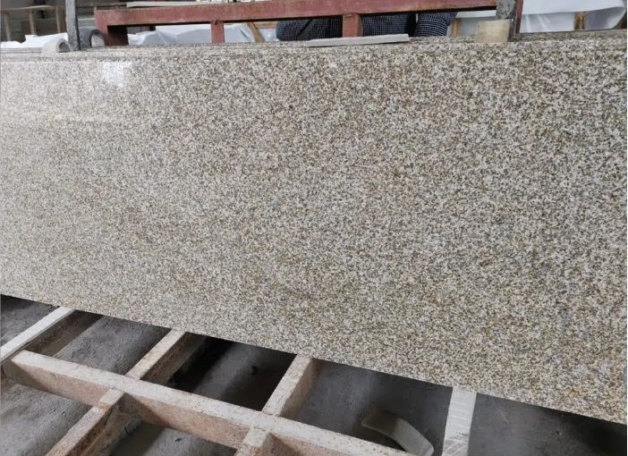 yellow rusty granite tiles slabs paving wall